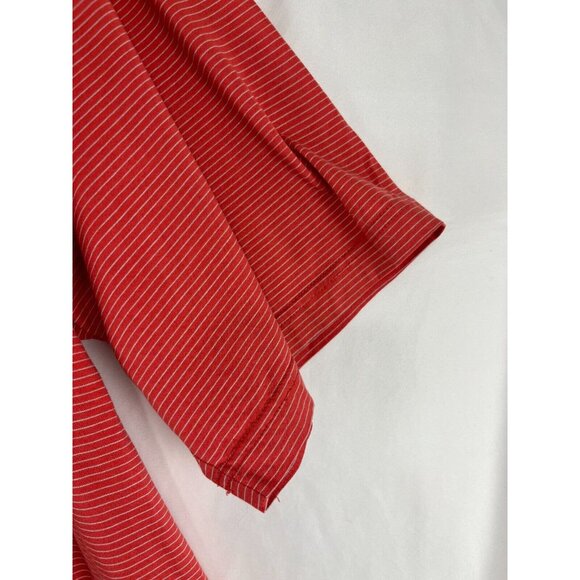 Peter Millar Striped Orange Shirt Men's Size XL Golf Polo - Picture 7 of 12